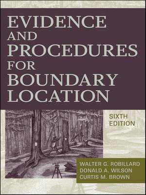 cover image of Evidence and Procedures for Boundary Location